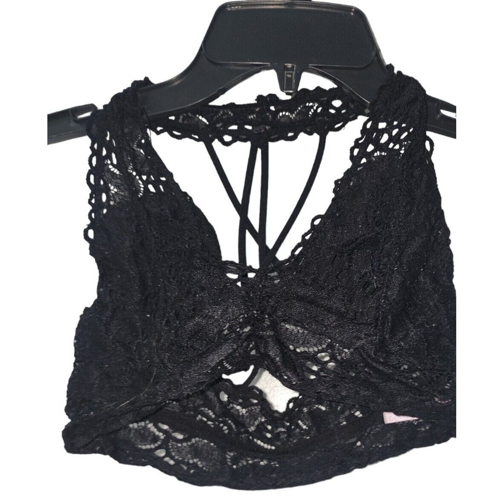 t Lace Bralette High Neck Crisscross Back Sexy Lingerie Top